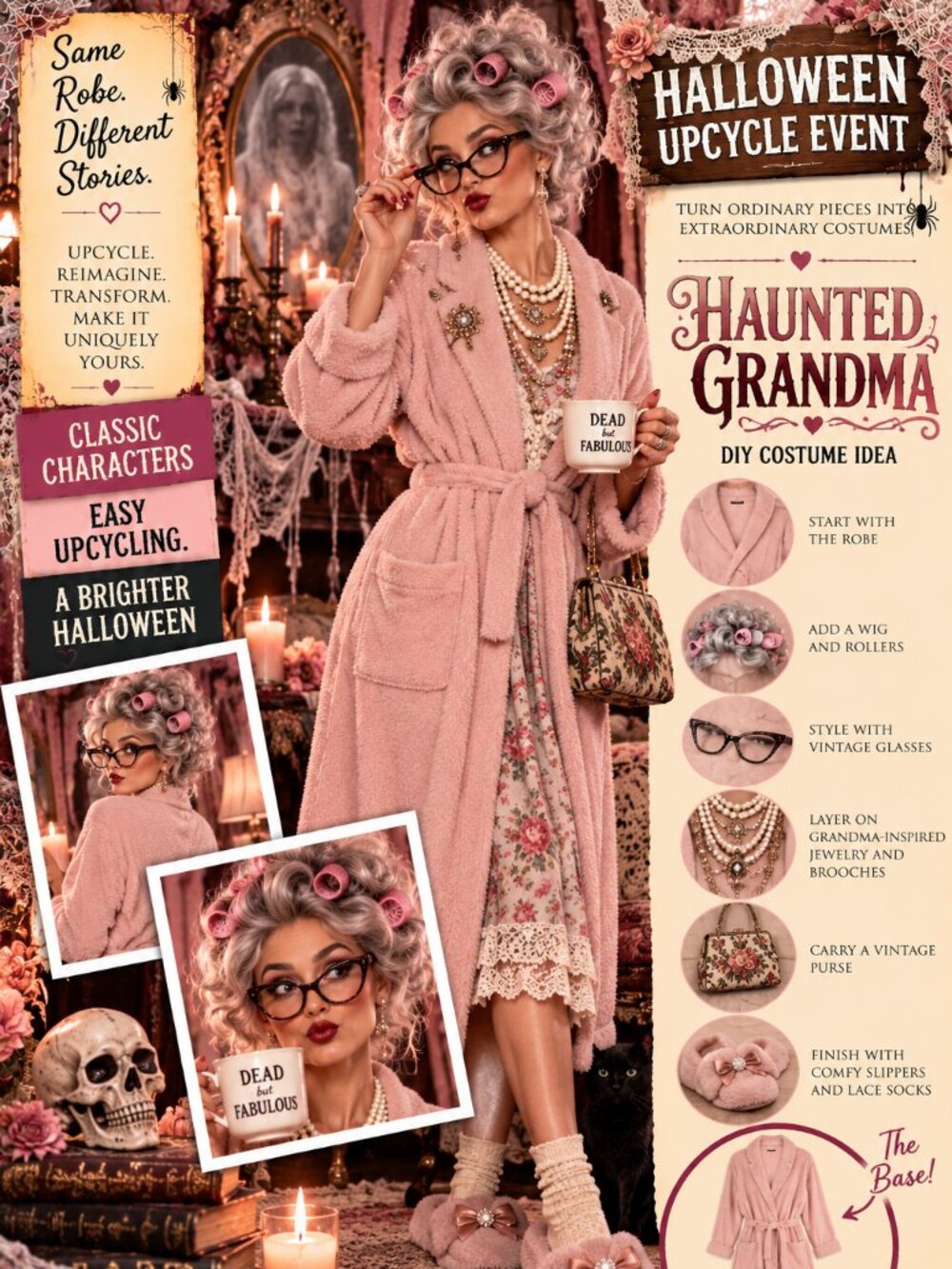 Halloween Upcycle Costume Base Nordstrom So Soft Plush Robe Small Pink As-Is